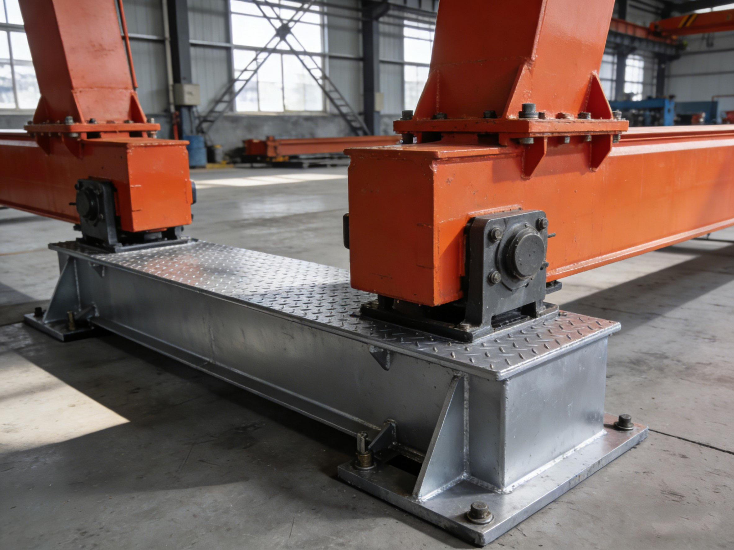 Floor Mounted Jib Crane Heavy Duty Base Reinforced Installation Stable Load