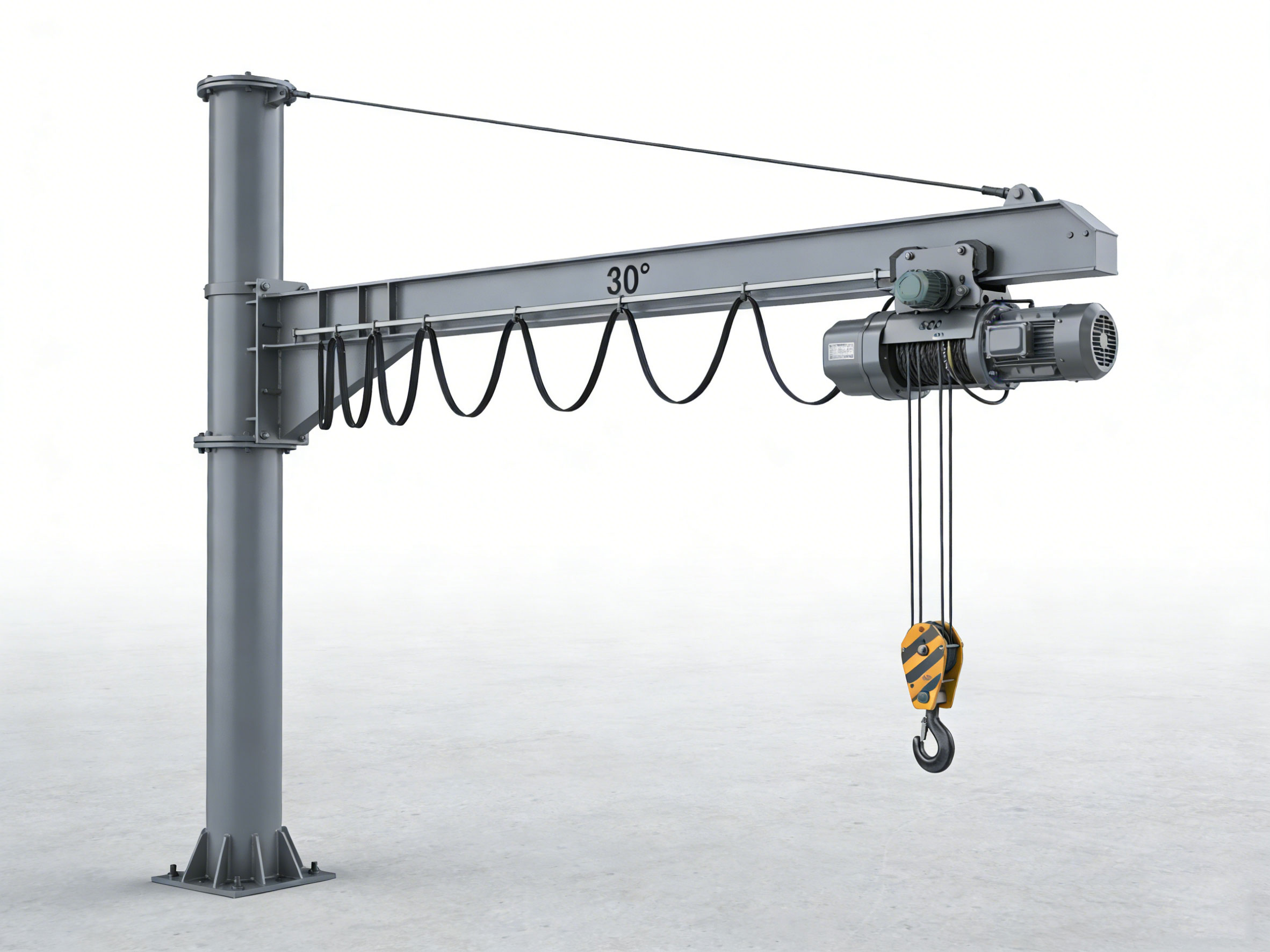 Jib Crane with Electric Hoist Safe Lifting Industrial Hoisting Equipment