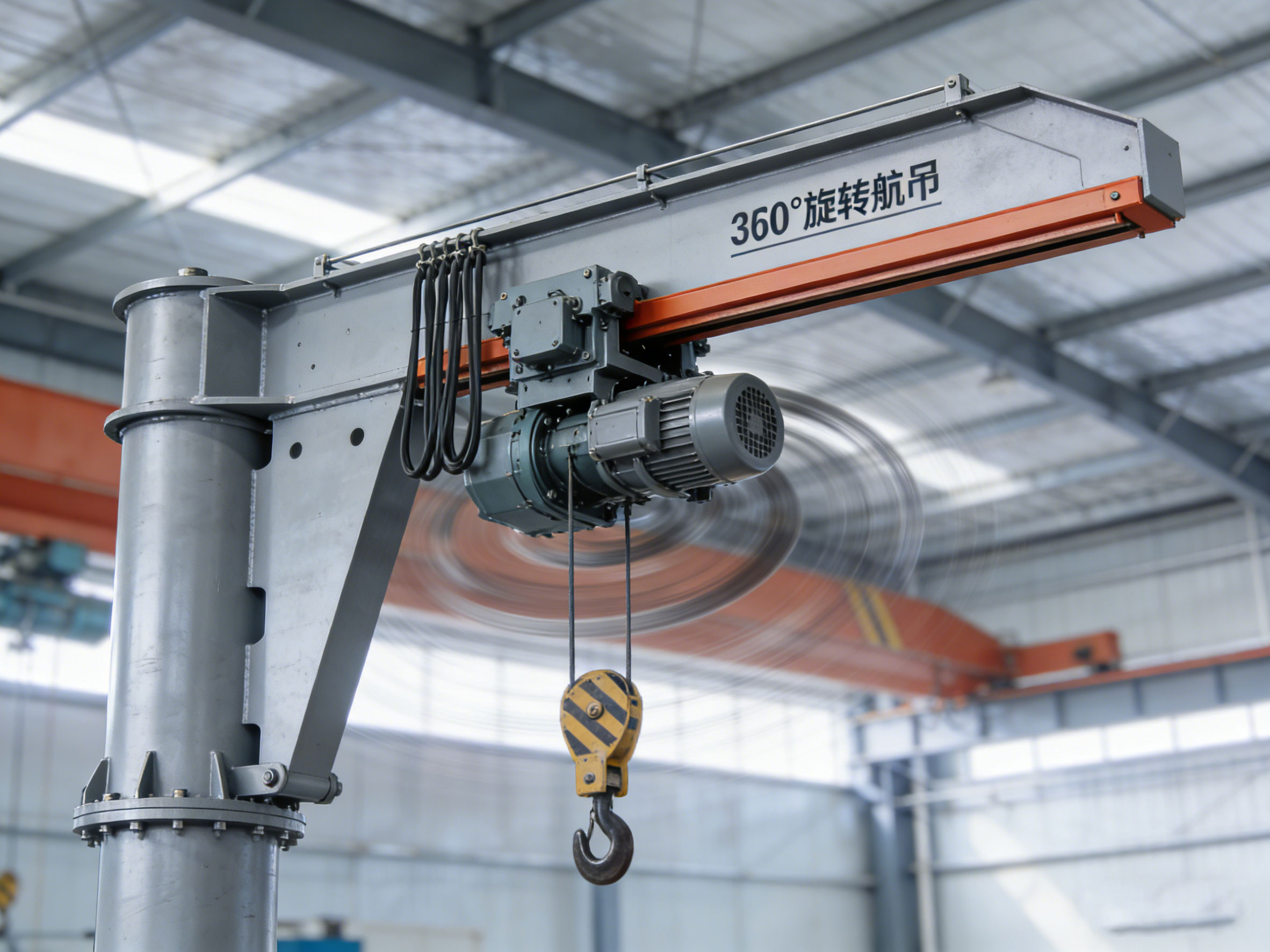 Jib Crane 360° Rotary Arm Flexible Rotation Wide Working Range