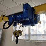 European single girder low headroom wire rope hoist overall look