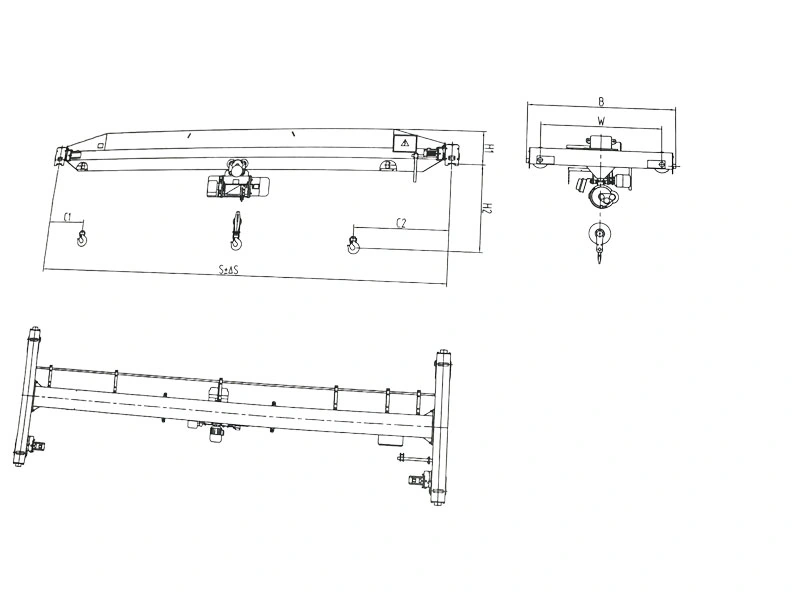 LD Type 5 Ton Electric Single Girder Overhead Crane - factory real photo, single girder design with electric hoist, structural steel beam
