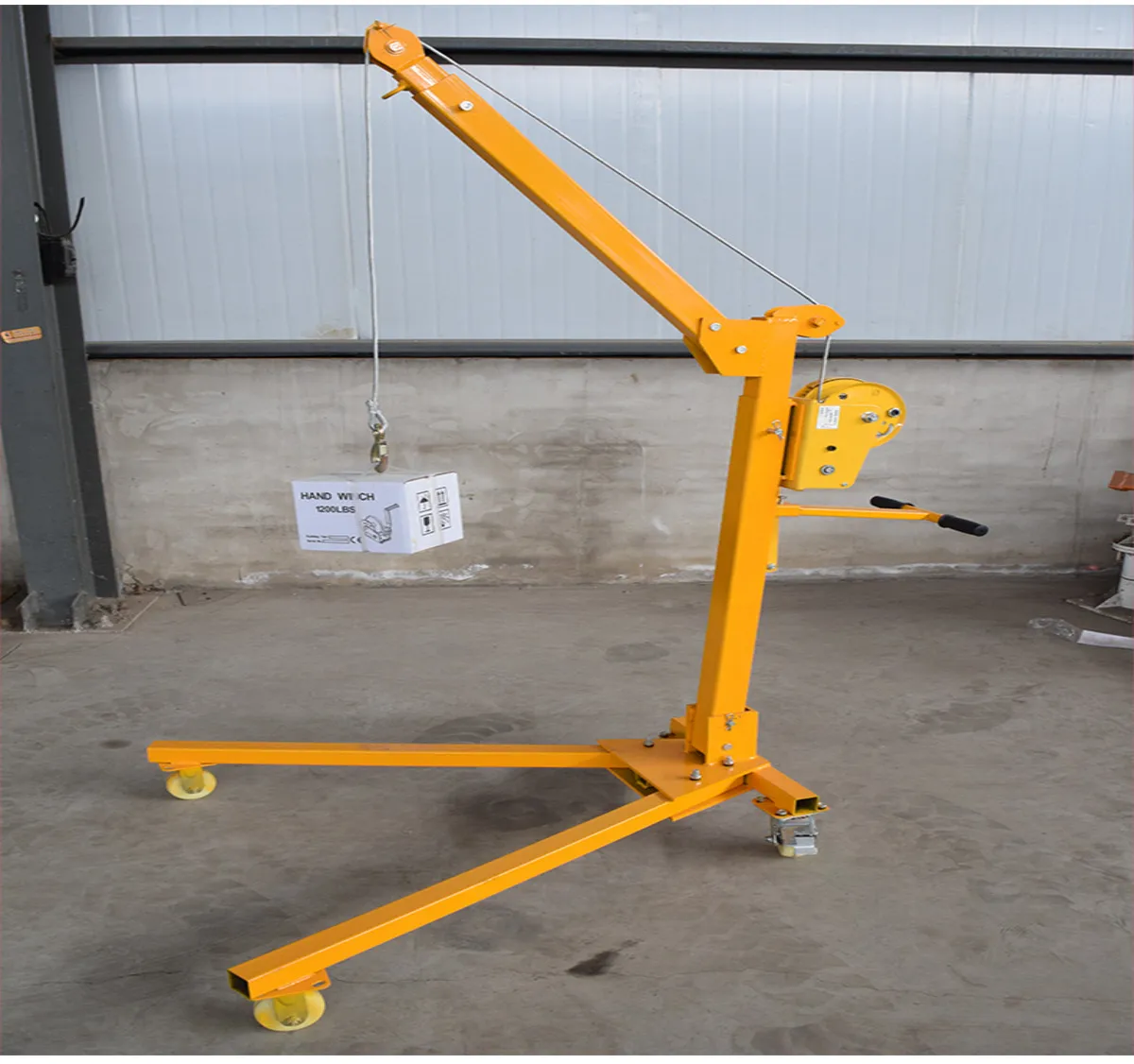 Small Mobile Portable Crane | 200-1000kg Foldable Tripod Crane with Electric Hoist