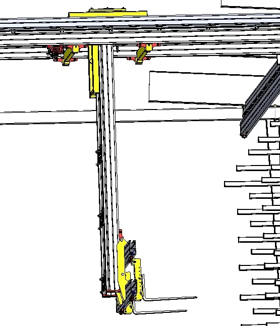Double beam single column bridge stacker crane overview
